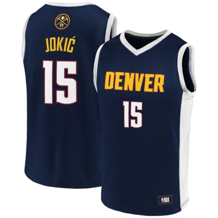 Men's Fanatics Branded Nikola Jokic Navy Denver Nuggets Team Player Jersey