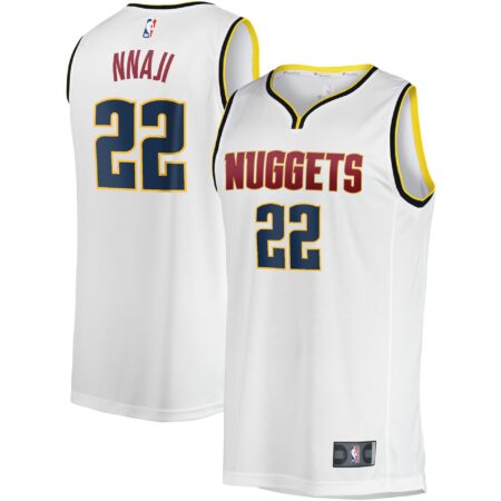 Men's Fanatics Branded Zeke Nnaji White Denver Nuggets Fast Break Player Jersey - Association Edition