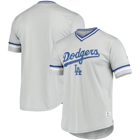 Men's Gray Los Angeles Dodgers Replica V-Neck Jersey