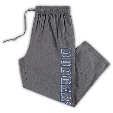 Men's Heathered Charcoal Los Angeles Dodgers Jersey Sleep Pants