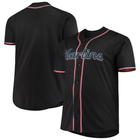 Men's Majestic Black Miami Marlins Big & Tall Alternate Replica Team Jersey
