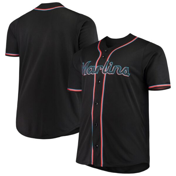 Men's Majestic Black Miami Marlins Big & Tall Alternate Replica Team Jersey