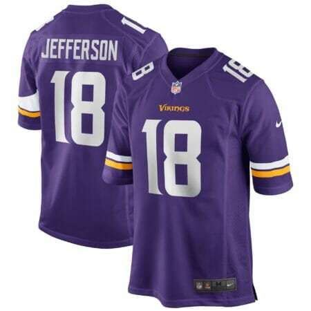 Men's Nike Justin Jefferson Purple Minnesota Vikings Player Game Jersey