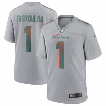 Men's Nike Tua Tagovailoa Gray Miami Dolphins Atmosphere Fashion Game Jersey
