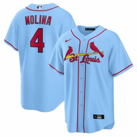Men's Nike Yadier Molina Light Blue St. Louis Cardinals Alternate Replica Player Name Jersey