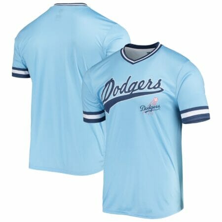 Men's Stitches Blue/Royal Los Angeles Dodgers Cooperstown Collection V-Neck Team Color Jersey