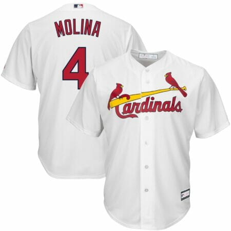 Men's Yadier Molina White St. Louis Cardinals Big & Tall Replica Player Jersey