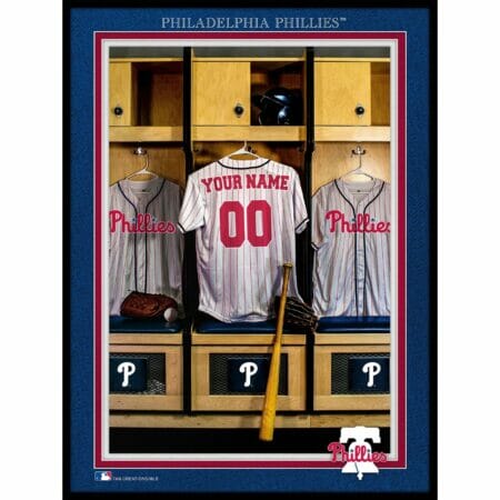 Philadelphia Phillies 12'' x 16'' Personalized Team Jersey Print