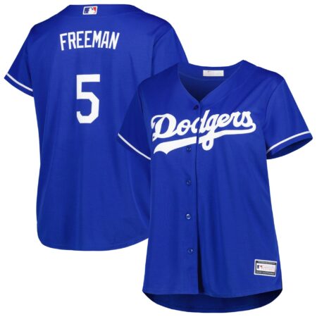 Women's Freddie Freeman Royal Los Angeles Dodgers Plus Size Replica Player Jersey