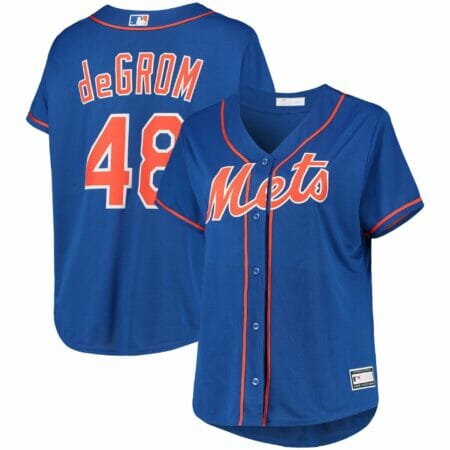 Women's Jacob deGrom Royal New York Mets Plus Size Replica Player Jersey