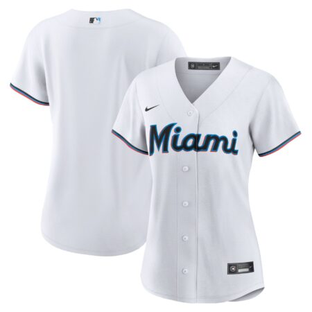 Women's Nike White Miami Marlins Home Blank Replica Jersey