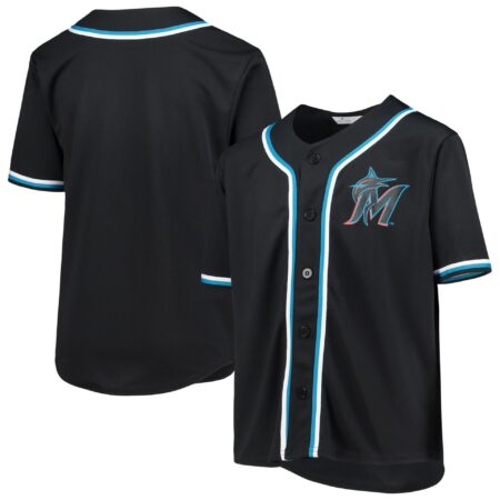 Youth Black Miami Marlins MLB Team Jersey
