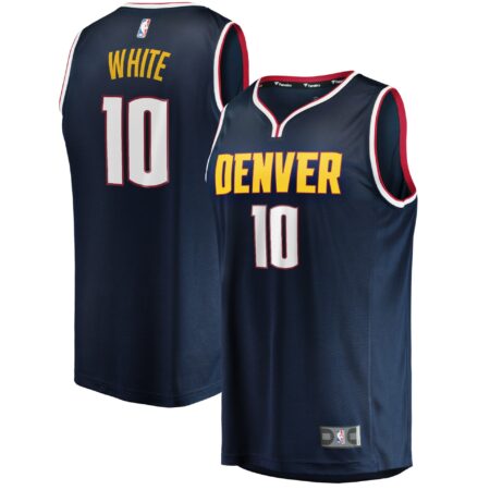 Youth Fanatics Branded Jack White Navy Denver Nuggets Fast Break Player Jersey - Icon Edition