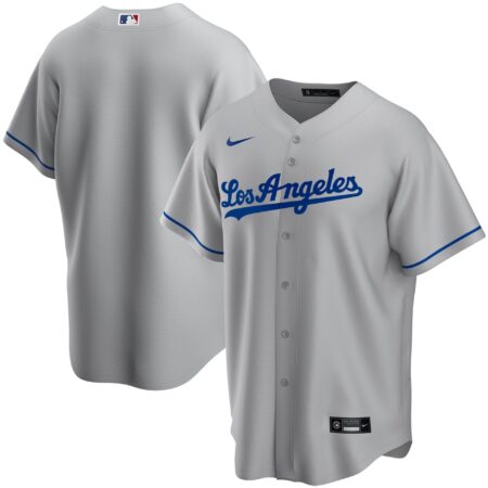 Youth Nike Gray Los Angeles Dodgers Road Replica Team Jersey