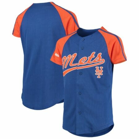 Youth Stitches Royal New York Mets Team Logo Jersey