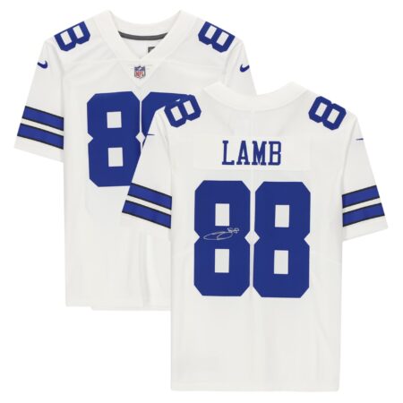 CeeDee Lamb Dallas Cowboys Autographed Nike White Limited Jersey