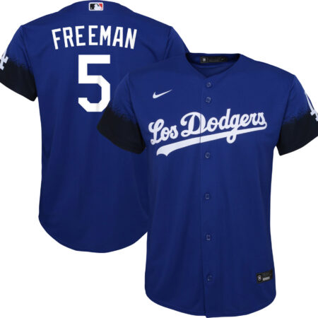 Youth Nike Freddie Freeman Royal Los Angeles Dodgers City Connect Replica Player Jersey