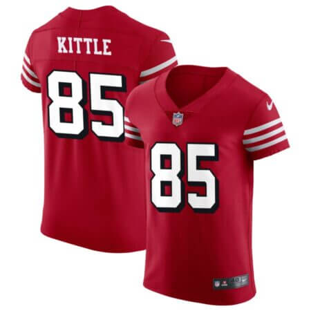 George Kittle Men's Nike Scarlet San Francisco 49ers Alternate Vapor Elite Custom Jersey