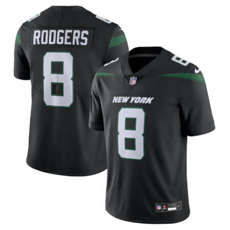 Men's Nike Aaron Rodgers Black New York Jets Vapor Untouchable Limited Jersey