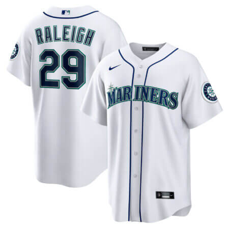 Men's Nike Cal Raleigh White Seattle Mariners Home Replica Jersey