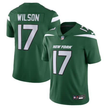 Men's Nike Garrett Wilson Gotham Green New York Jets Vapor Untouchable Limited Jersey