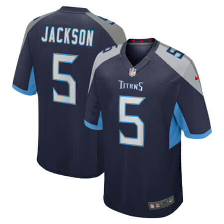 Men's Nike Kearis Jackson Navy Tennessee Titans Team Game Jersey