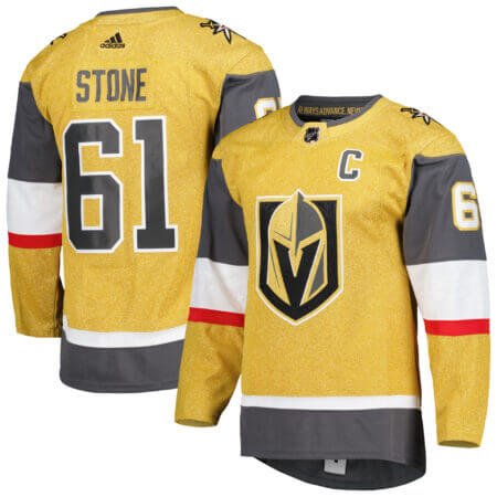 Men's adidas Mark Stone Gold Vegas Golden Knights Alternate Primegreen Authentic Pro Player Jersey
