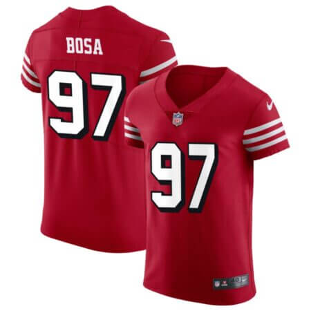 Nick Bosa Men's Nike Scarlet San Francisco 49ers Alternate Vapor Elite Custom Jersey
