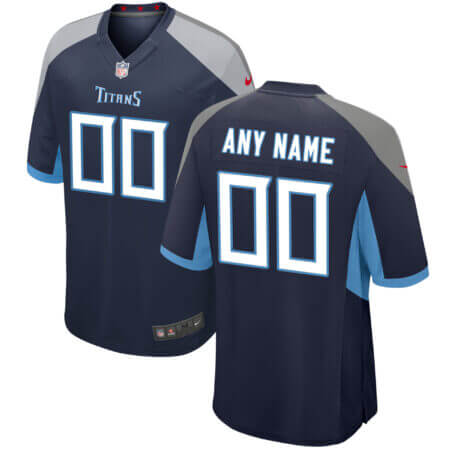 Youth Nike Tennessee Titans Navy Custom Game Jersey