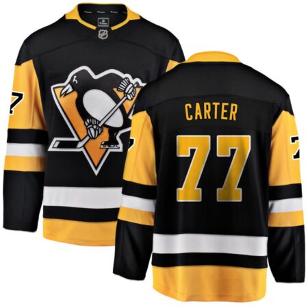 Jeff Carter Men's Fanatics Branded Black Pittsburgh Penguins Home Breakaway Custom Jersey