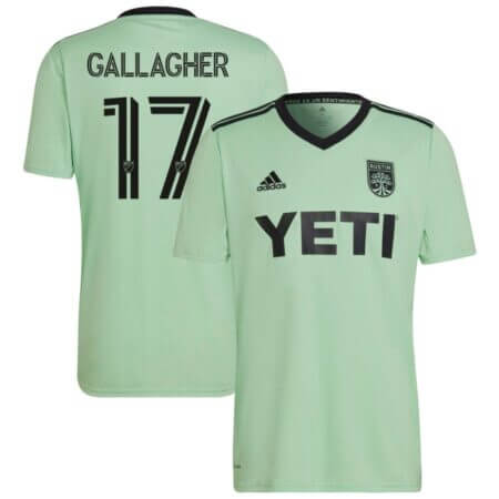 Jon Gallagher Men's adidas Mint Austin FC 2022 The Sentimiento Kit Replica Custom Jersey