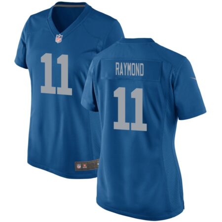 Kalif Raymond Women's Nike Blue Detroit Lions Throwback Custom Game Jersey