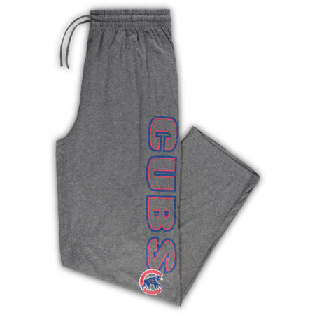 Men's Heathered Charcoal Chicago Cubs Jersey Sleep Pants