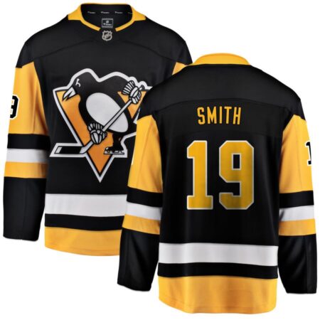 Reilly Smith Men's Fanatics Branded Black Pittsburgh Penguins Home Breakaway Custom Jersey