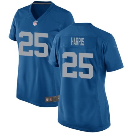 Will Harris Women's Nike Blue Detroit Lions Throwback Custom Game Jersey