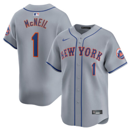 Men's Nike Jeff McNeil Gray New York Mets Away Limited Player Jersey