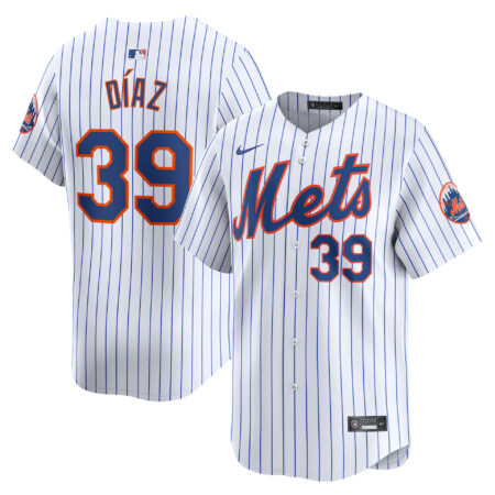 Men's Nike Edwin Diaz White New York Mets Home Limited Player Jersey