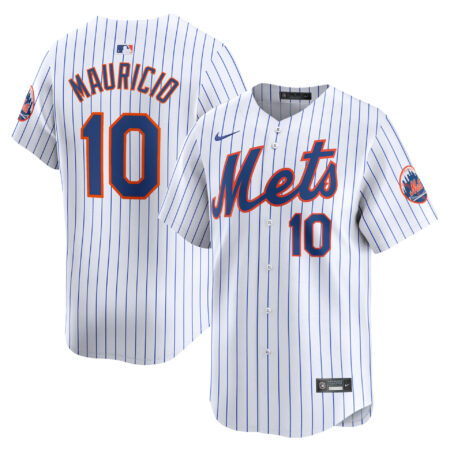 Men's Nike Ronny Mauricio White New York Mets Home Limited Player Jersey